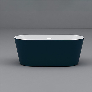 〝KOHLER 促銷商品〞<br>K-25166T-P8-0<br>Evok 2.0 壓克力獨立浴缸 (160 x 75 cm)<br>孔雀藍裙邊示意圖