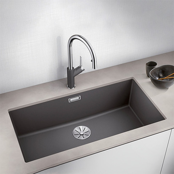 BLANCO  SUBLINE 800-U <br>527357 花崗岩廚用水槽 <br> (灰色/ 內徑80x40 cm)示意圖