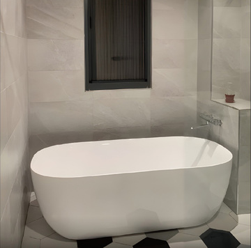 iBENSO IB-6668S<br>壓克力獨立式浴缸<br>(160x74 cm)示意圖