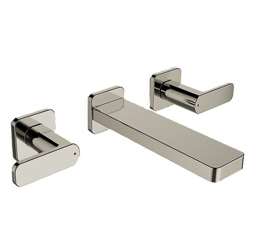 KOHLER<br>K-22569T-B4-BN<br>Parallel 掛牆式面盆龍頭<br>出水長度 16.8cm (羅曼銀)示意圖