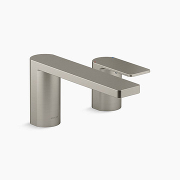 KOHLER<br>K-23498T-4-BN<br>Parallel 二孔檯面式浴缸龍頭 <br>(羅曼銀)示意圖