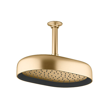 KOHLER<br>K-26293T-2MB<br>Statement<br>12吋橢圓形頭頂花灑<br>(霧金)示意圖