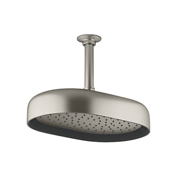 KOHLER<br>K-26293T-BN<br>Statement<br>12吋橢圓形頭頂花灑<br>(羅曼銀)示意圖