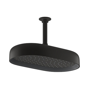 KOHLER<br>K-26294T-BL<br>Statement<br>14吋橢圓形頭頂花灑<br>(霧黑)示意圖