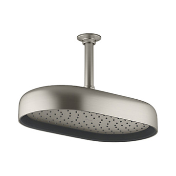 KOHLER<br>K-26294T-BN<br>Statement<br>14吋橢圓形頭頂花灑<br>(羅曼銀)示意圖