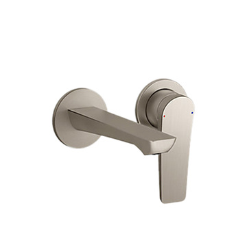 KOHLER<br>K-29984T-4-LBN<br>Fore Arc 附牆面盆龍頭<br>出水長度 16.5cm<br>(紗曼銀)示意圖