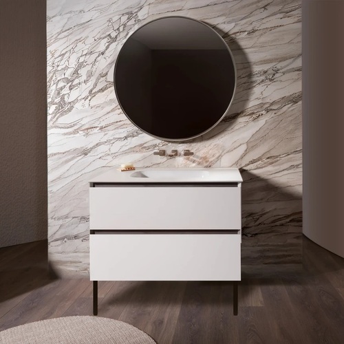 ❇️KOHLER 廚衛升級手冊❇️<br>KOHLER K-34930T-LEW + K-39682T-1-S1N<br>Orgalign 82.4cm 浴櫃組 <br>(極地白,含腳架)示意圖
