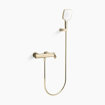 KOHLER K-73091T-4-AF<br>Composed 附牆花灑龍頭(法蘭金)<br>無下出水示意圖