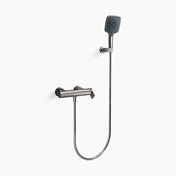 KOHLER K-73091T-4-TT<br>Composed 附牆花灑龍頭(鈦空銀)<br>無下出水示意圖