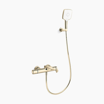 KOHLER K-73095T-4-AF<br>Composed 附牆花灑龍頭(法蘭金)<br>含下出水示意圖