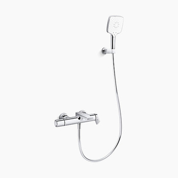 KOHLER K-73095T-4-CP<br>Composed 附牆花灑龍頭(鉻色)<br>含下出水示意圖