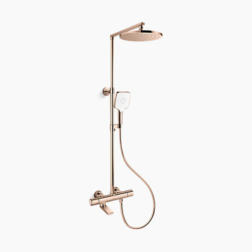 KOHLER K-73111T-7-RGD<br>Composed 恆溫淋浴柱(玫瑰金)<br>含下出水示意圖