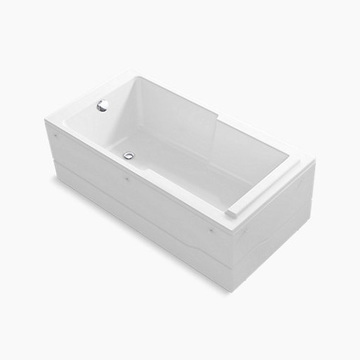 KOHLER <br>K-75421T-0<br>Struktura 1.5米壓克力一體化浴缸<br>左角位(含落水頭)示意圖