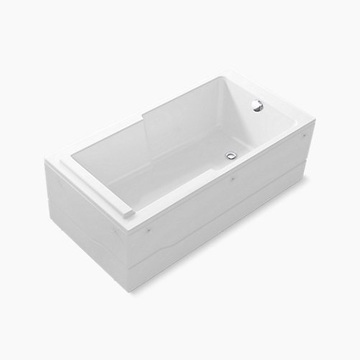 KOHLER <br>K-75428T-0<br>Struktura 1.5米壓克力一體化浴缸<br>右角位(含落水頭)示意圖