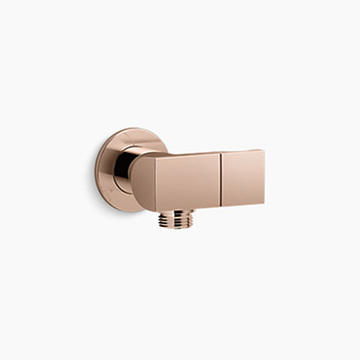 KOHLER<br>K-98354T-RGD<br>Exhale<br>掛牆式花灑支架<br>(玫瑰金)可直接供水示意圖