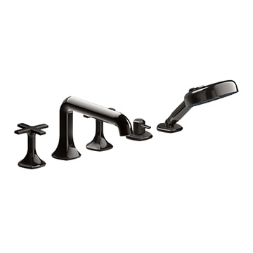 KOHLER<br>K-EX27114T-3-PGP<br>Occasion 五孔缸上型龍頭<br>(亮黑)示意圖
