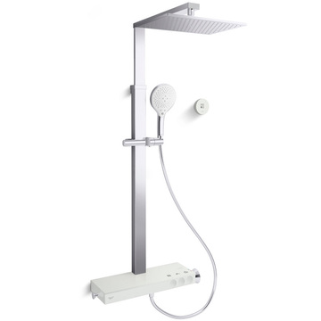 ❇️KOHLER 廚衛升級手冊❇️<br>K-EX34538T-9-CP<br>Urbanity+恆溫三出水淋浴柱<br>(鉻色)示意圖