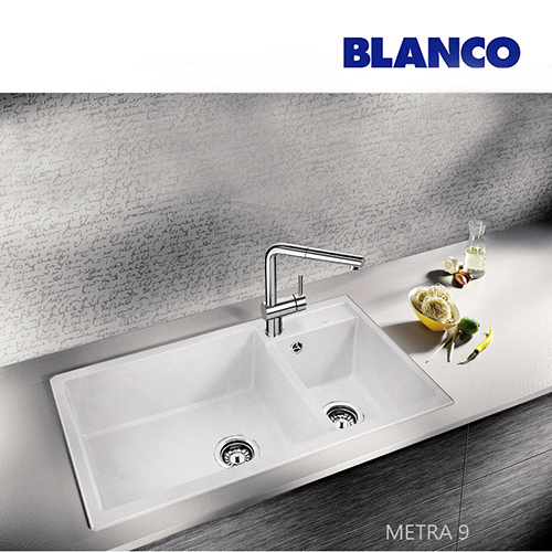 BLANCO METRA 9 <br>513269 花崗岩廚用水槽<br>(白色/ 86x50 cm)示意圖