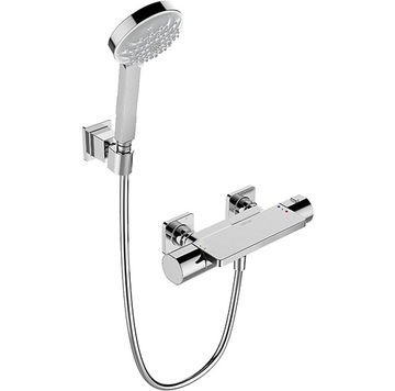 〝KOHLER 促銷商品〞<br>K-23522T-9-CP<br>Parallel 恆溫掛牆式花灑龍頭  <br> (鉻色) - 無下出水示意圖