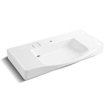 〝KOHLER 促銷商品〞<br>K-22780T-1-0<br>Family care 檯面盆<br> (100x55.8 cm)示意圖