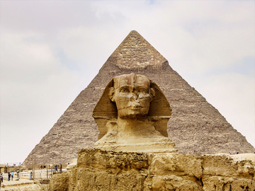 開羅-獅身人面像和金字塔示意圖