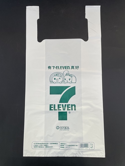 7-11- 再生料背心袋再生料塑膠袋購物袋示意圖