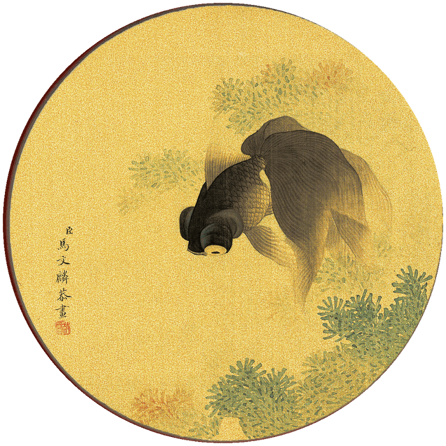 Fish and Algae-A Goldfish畫心