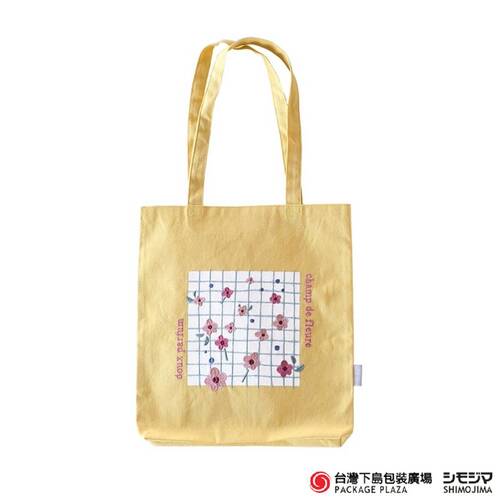 刺繡托特包(大 ) 網格花示意圖