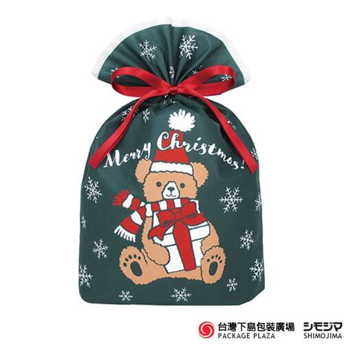 聖誕節不織布束口袋 XG593 / 聖誕熊 / 1入示意圖