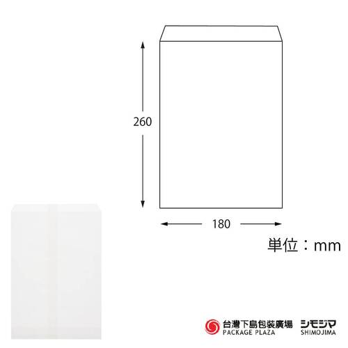 純白紙袋 No.2 / 500枚入示意圖