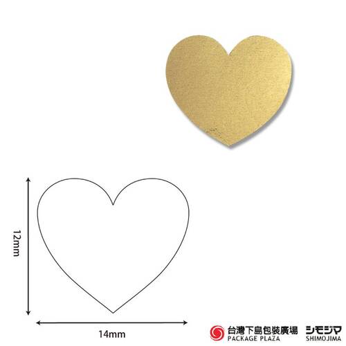 貼紙 / NO.305 / 愛心 / 金 / 45片示意圖