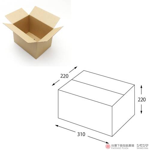 一體成型瓦楞紙箱／A4-220／20入示意圖