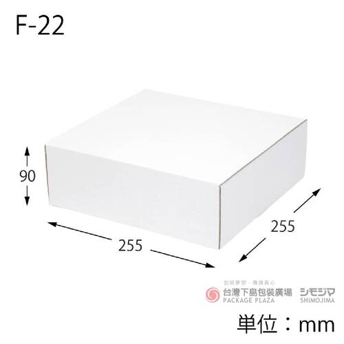 白色瓦楞紙盒 / F-22 /10枚示意圖