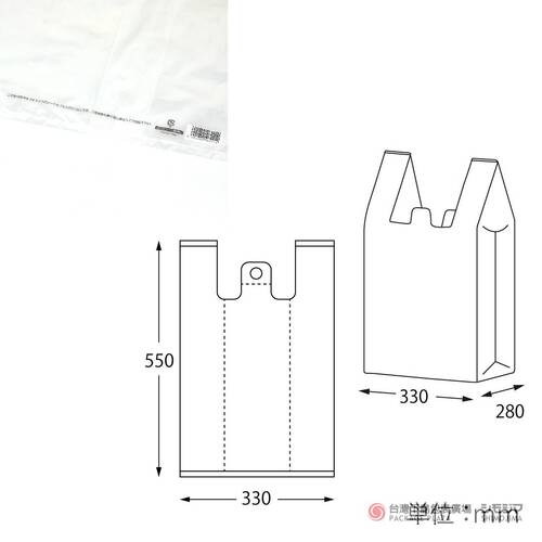 透明LD塑膠提袋 / L / 100枚示意圖