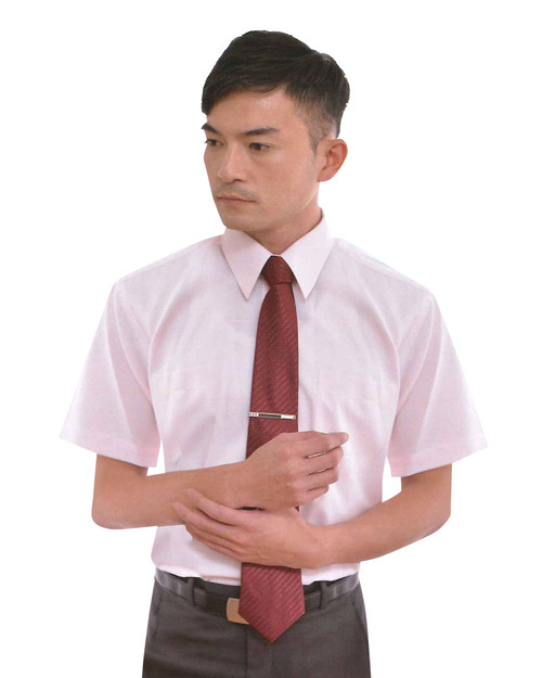 男襯衫 短袖襯衫 長袖襯衫 淺粉紅色素面 <span>S-08 ＃P.42</span>示意圖
