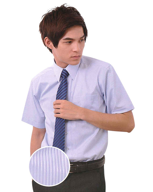 男襯衫 長袖襯衫 短袖襯衫 藍色暗紋 <span>A-8506-3 ＃P.51</span>示意圖