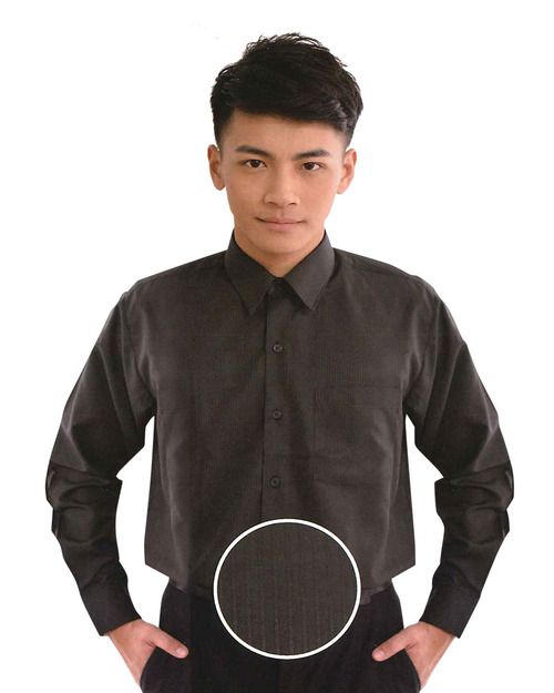 男襯衫 長袖襯衫 短袖襯衫 黑色 <span>L-205 ＃P.54</span>示意圖
