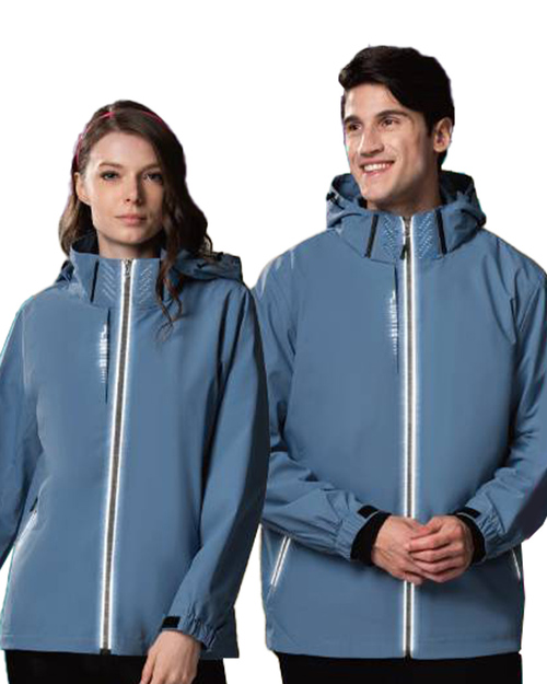 可拆帽彈性反光防風外套-霧藍 <span>11316</span>示意圖