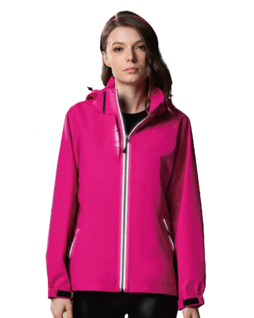 女版可拆帽彈性反光防風外套-桃紅 <span>11318-1</span>示意圖