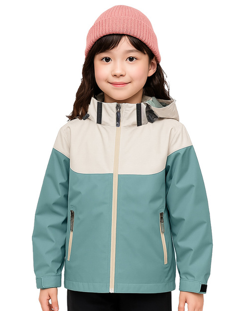 75D彈力透氣外套-童版-莫蘭迪綠配卡其 <span>510-2-kid</span>示意圖