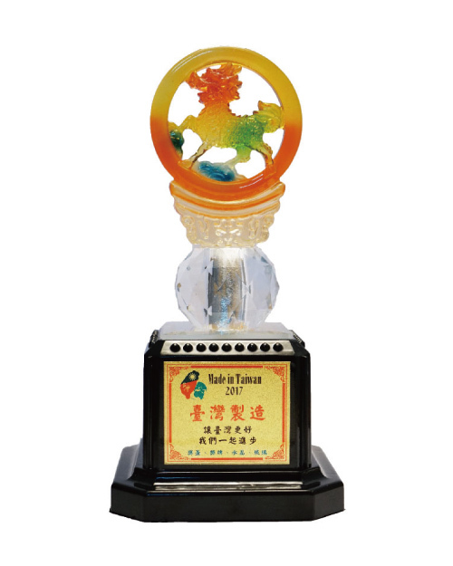 紀念獎座 水琉璃獎盃-麒麟呈祥<span>CPL-002</span>示意圖
