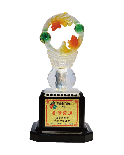 紀念獎座 水琉璃獎盃-魚來運轉<span>CPL-006</span>示意圖
