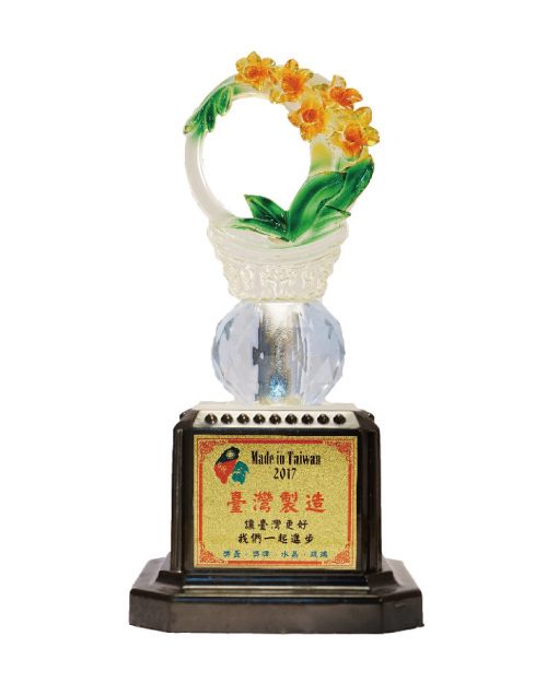 紀念獎座 水琉璃獎盃-蕙質蘭心<span>CPL-010</span>示意圖