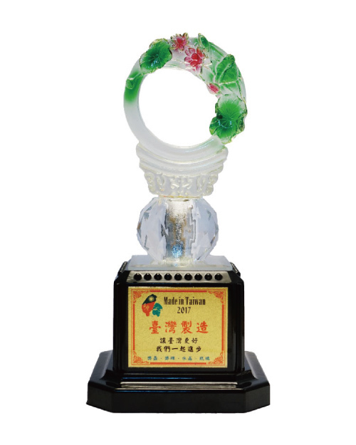 紀念獎座 水琉璃獎盃-荷花芬芳<span>CPL-011</span>示意圖