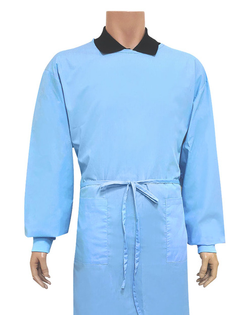 反穿式連身手術服/刷手服-水藍<span>DOCC-A01-01</span>示意圖