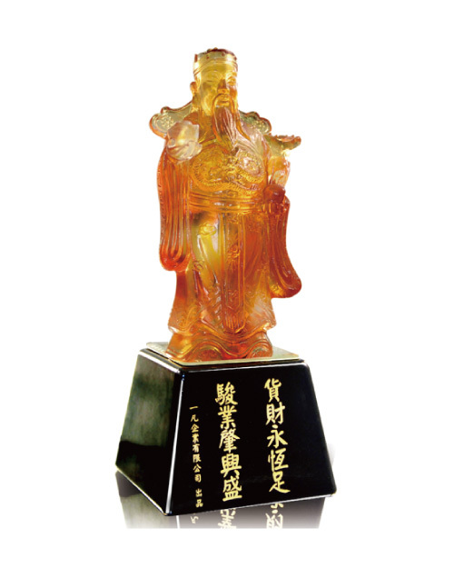 紀念獎座 琉璃獎座-財神<span>E010-02</span>示意圖