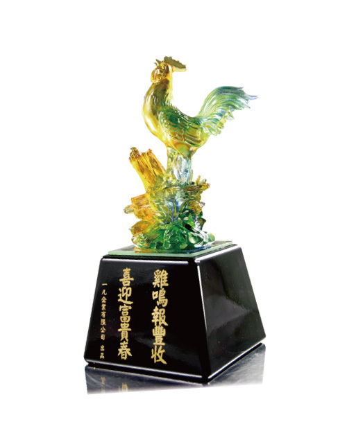 紀念獎座 琉璃獎座-吉慶有餘<span>E011-01</span>示意圖