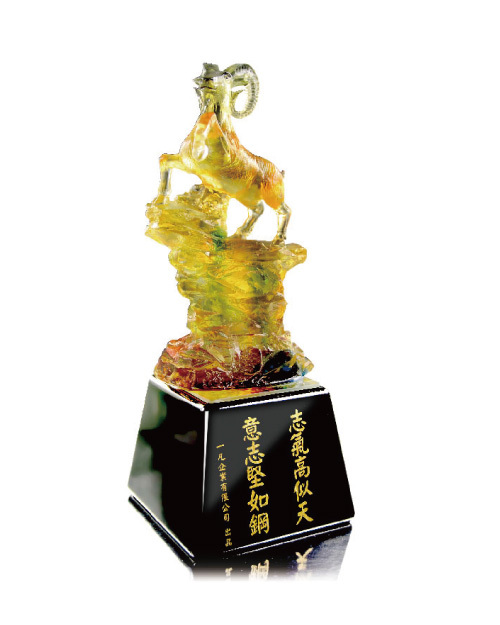 紀念獎座 琉璃獎座-意氣昂揚<span>E011-02</span>示意圖