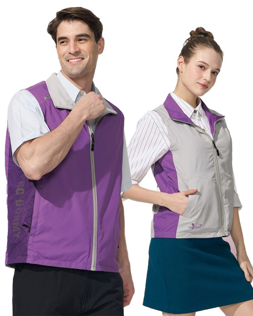 團體服樣式精選<br>雙面穿背心-紫配灰<span>PD-V33623-Style</span>示意圖