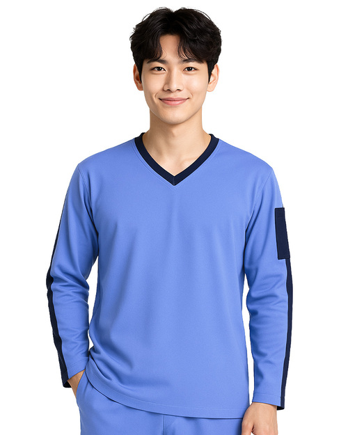 健檢服 男版 藍紫配丈青 <span>HELTH-M-B12</span>示意圖